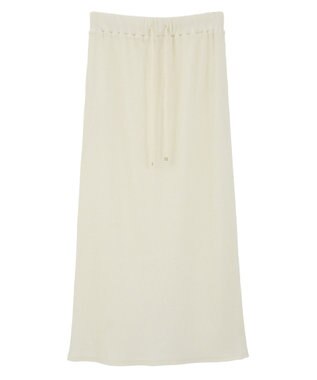 Green Parks 楽ちんＩラインリブスカート Off White