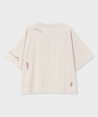 Paul Smith ハンドドローイング刺繍 半袖Tシャツ アイボリー