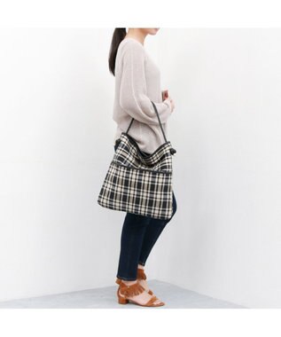 UNBILLION  ペルケ perche / 1本手チェックトートバッグ ブラック