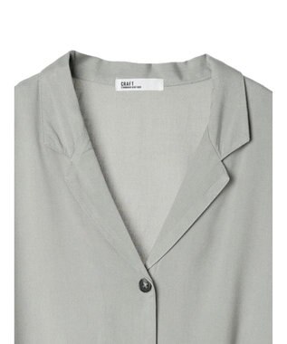 CRAFT STANDARD BOUTIQUE レーヨンワイドシャツ Sax