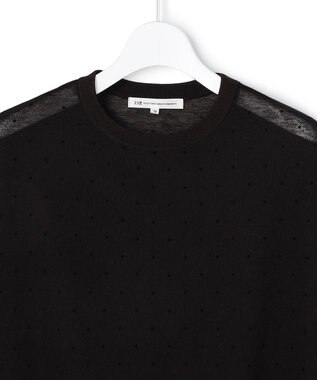 23区 L 【先行予約/WEB&一部店舗限定カラーあり】シアードット フレンチスリーブ ニット ダークブラウン系
