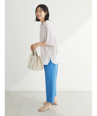 Green Parks 洗える　ニットＴシャツ Border