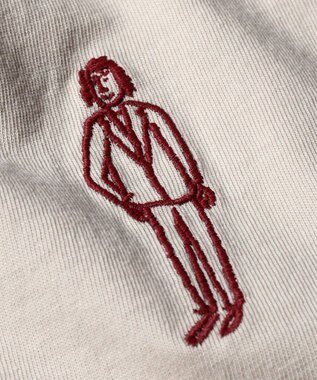 Paul Smith ハンドドローイング刺繍 半袖Tシャツ アイボリー