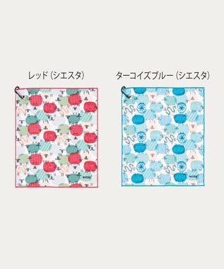 MOONBAT エスタ (estaa) くっつきタオル スモールガーデン ネイビーブルー