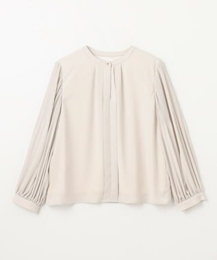 ANY 【洗濯機可/2WAY】プリーツスリーブブラウス ベージュ