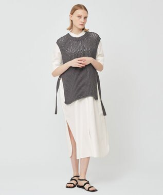 BEIGE， PERSIMMON / シャツワンピース White