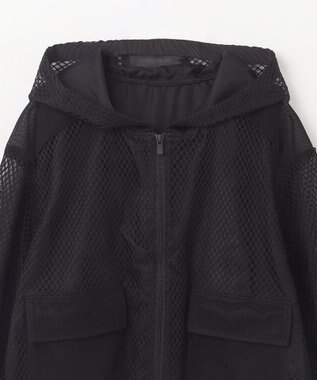 GRACE CONTINENTAL メッシュコンビフーディー ブラック