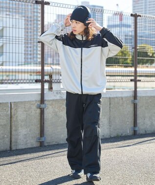 WEGO 【ユニセックス着用ITEM】バイカラートラックジャケット ブラック