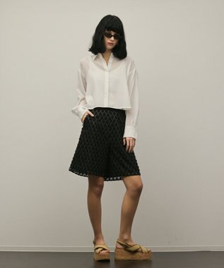 GRACE CONTINENTAL モチーフチュールパンツ ブラック