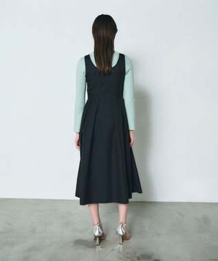 GRACE CONTINENTAL ツイルタックワンピース ブラック