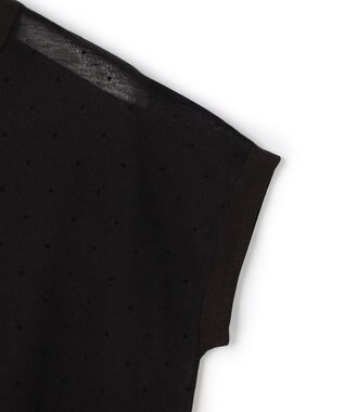 23区 L 【先行予約/WEB&一部店舗限定カラーあり】シアードット フレンチスリーブ ニット ダークブラウン系