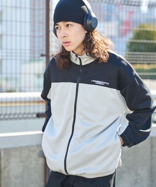 WEGO 【ユニセックス着用ITEM】バイカラートラックジャケット ブラック