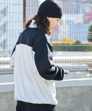 WEGO 【ユニセックス着用ITEM】バイカラートラックジャケット ブラック