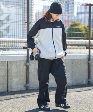 WEGO 【ユニセックス着用ITEM】バイカラートラックジャケット ブラック