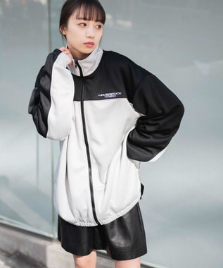 WEGO 【ユニセックス着用ITEM】バイカラートラックジャケット ブラック