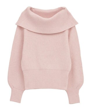 Green Parks オフショルダーニット Pink