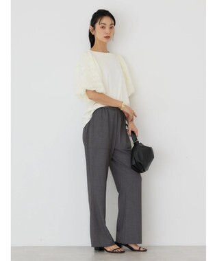 AMERICAN HOLIC ジャガードスリーブカットプルオーバー Ivory