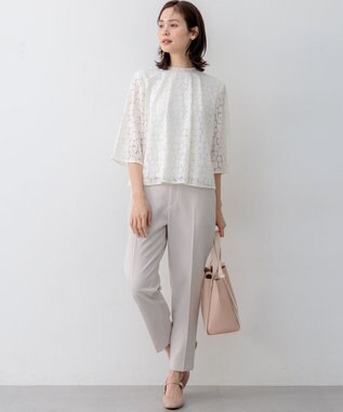 組曲 シュットクロステーパード パンツ サンドベージュ系