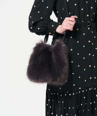 GRACE CONTINENTAL マルチwayファーバッグ チャコール