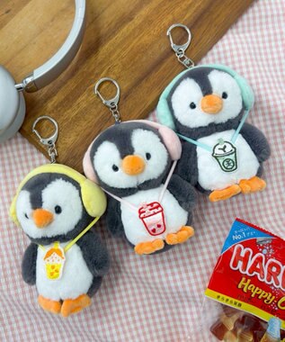 WEGO るんるんペンギンぬいぐるみキーホルダー 柄1