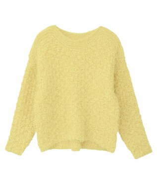 YECCA VECCA フェザーモールニット Yellow