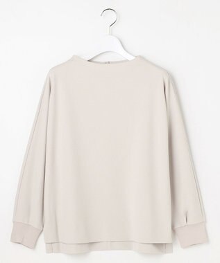 J.PRESS LADIES ジョーゼットダンボール ボトルネック カットソー グレージュ系