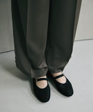 steppi ラウンド メッシュ バレエパンプス