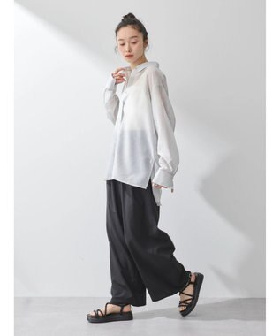 earth music&ecology バックスリットシアーシャツ Mint