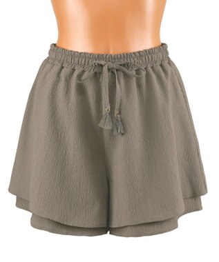San-ai Resort（三愛水着楽園） 楊柳　ショートパンツ　M・L　【San-ai Resort（サンアイリゾート）】 カーキ
