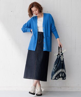 23区 L 【Oggi4月号掲載/洗える】23区DENIM ストレッチ デニムスカート ネイビー系