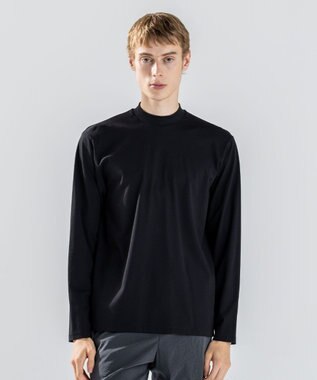 JOSEPH HOMME ハイゲージベアスムース　モックネック長袖Ｔシャツ ブラック系