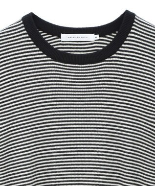 AMERICAN HOLIC バイパチクルーネックリブニットプルオーバー Border