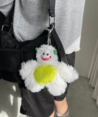 WEGO ぽいんぽいんモンスターぬいぐるみキーホルダー ホワイト