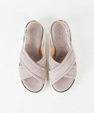 BONTRE 【LucaGrossi/ルカグロッシ】クロスストラップ厚底サンダル/H274S-USO グレー