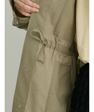 Green Parks 綿麻混ノーカラーブルゾン Light Khaki