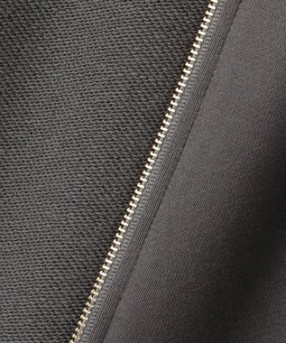 自由区 L クリアループバックジップ パーカー スレート