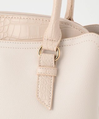 ANY SIS 【美人百花7月号掲載】レディノーブルスクエアブガッティ バッグ アイボリー