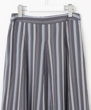 J.PRESS LADIES L 【洗える】ランダムストライプ スカート ネイビーストライプ系