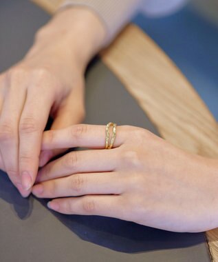 Tiaclasse ダブルライクリング ゴールド