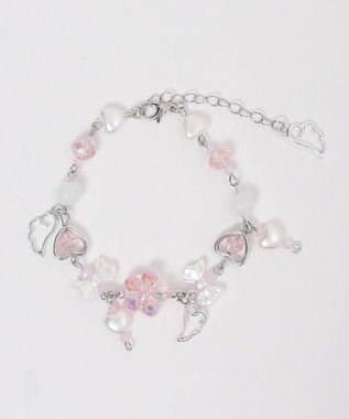 WEGO Lミックスモチーフビーズブレス ライトピンク