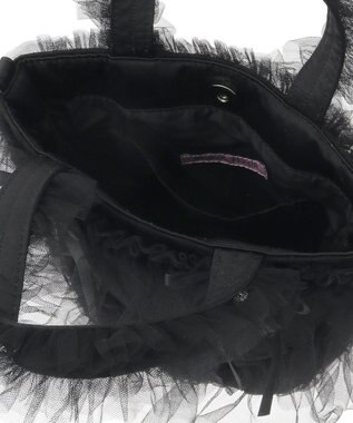Maison de FLEUR チュールフリル2Wayトートバッグ Black