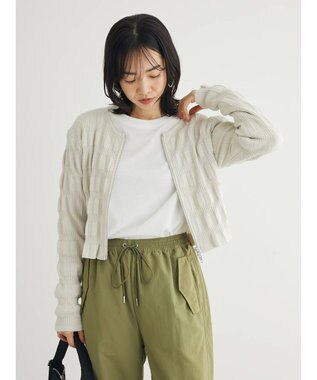 Green Parks ・ＡＮＤ　ＳＥＡＲＣＨ　ラメランダムリブカーディガン Ivory