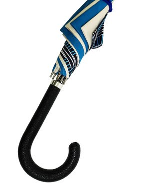 +RING UNISEX プラスリング 長傘60cm BLU/WHT T1275 白～オフホワイト