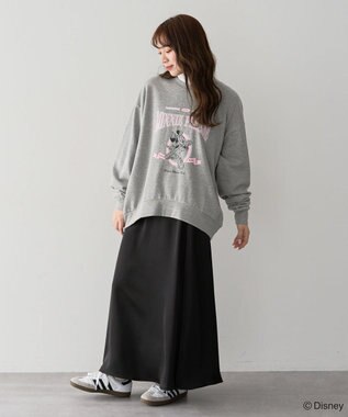 Green Parks ミッキー＆フレンズ／ラウンドヘム裏毛プルオーバー Gray Mixture