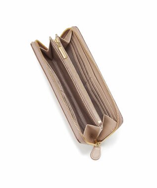 TOPKAPI 【TOPKAPI】角シボ型押し・ ラウンド 長財布 COLORATO コロラート グレージュ