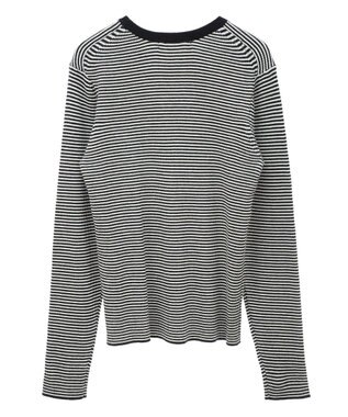 AMERICAN HOLIC バイパチクルーネックリブニットプルオーバー Border