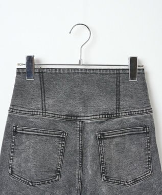 WEGO ハイウエストストレッチフレアデニムパンツ ブラックその他