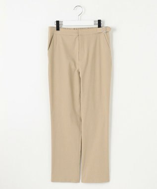 J.PRESS LADIES 【洗える】セルロースリネンストレッチ テーパード パンツ ベージュ系