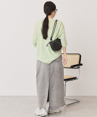 AMERICAN HOLIC 配色コクーンシルエットニット Light Green