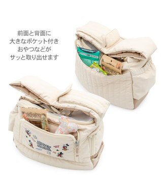 PET PARADISE ディズニー ミッキーマウス 刺繍 スリング キャリーバッグ Ｍ アイボリー